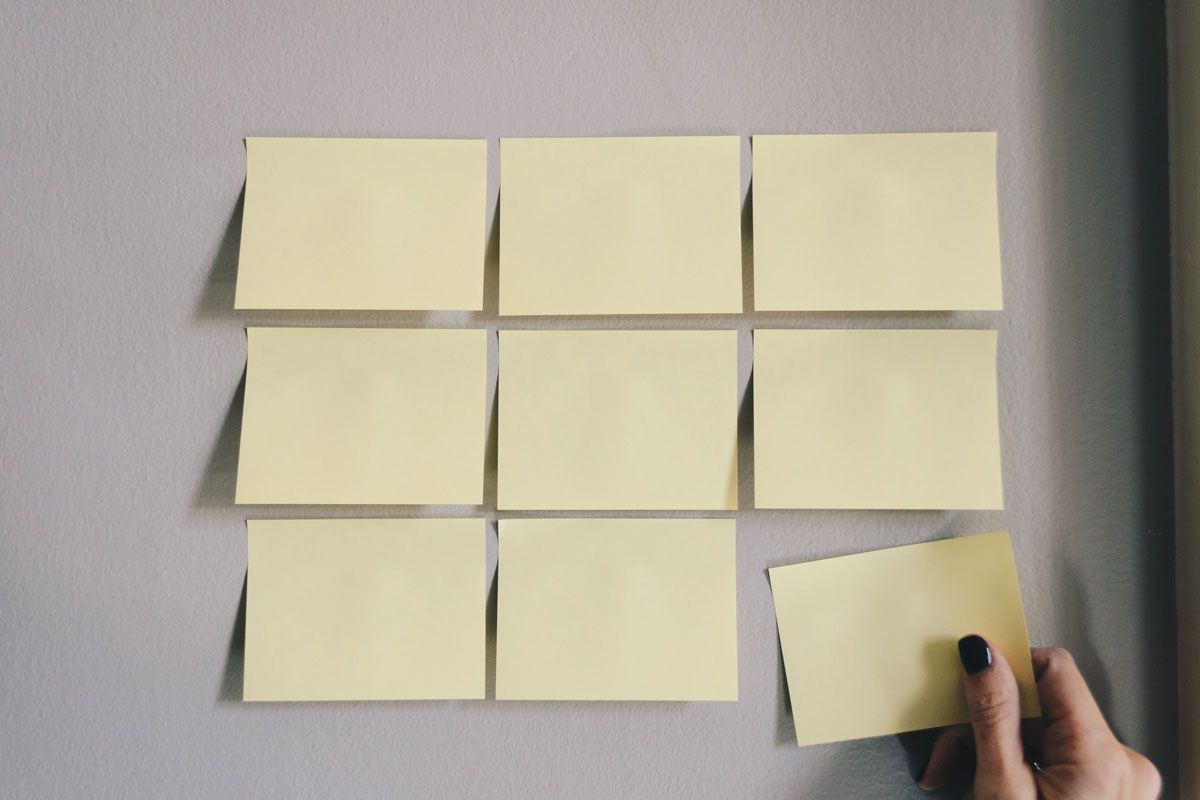 Post It Notes On A Wall Post It Notes on a Wall