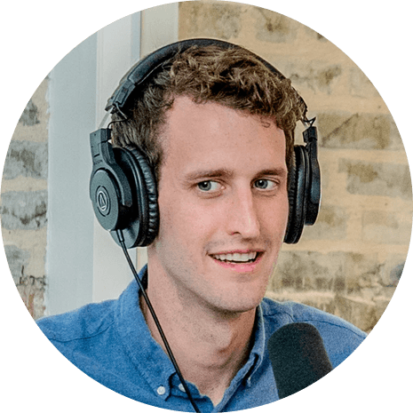 Man Wearing Headphones Man Wearing Headphones